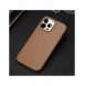 Dux Ducis Grit Läderfodral för iPhone 14 Pro Max Elegant konstläderfodral (MagSafe-kompatibel) Brun