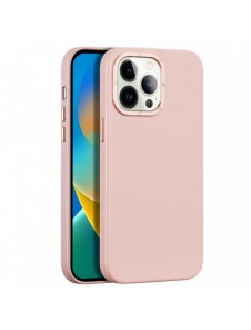 Dux Ducis Grit Läderfodral för iPhone 14 Pro Max Elegant fodral i konstläder (MagSafe-kompatibelt) Rosa