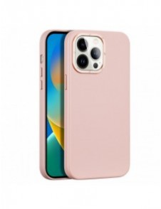 Dux Ducis Grit Läderfodral för iPhone 14 Pro Max Elegant fodral i konstläder (MagSafe-kompatibelt) Rosa