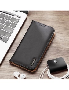 Dux Ducis Hivo Läder Flip Cover Plånbok i äkta läder för kort och dokument iPhone 14 Plus Svart