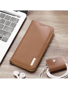 Dux Ducis Hivo Läder Flip Cover Plånbok i äkta läder för kort och dokument iPhone 14 Pro Brown