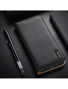 Dux Ducis Hivo Läder Flip Cover Plånbok i äkta läder för kort och dokument Samsung Galaxy S22 + (S22 Plus) Svart