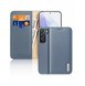 Dux Ducis Hivo Läder Flip Cover Plånbok i äkta läder för kort och dokument Samsung Galaxy S22 + (S22 Plus) Blå
