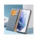 Dux Ducis Hivo Läder Flip Cover Plånbok i äkta läder för kort och dokument Samsung Galaxy S22 + (S22 Plus) Blå