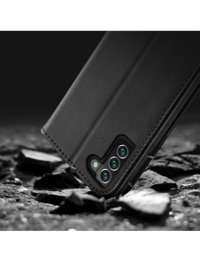 Dux Ducis Hivo Läder Flip Cover Plånbok i äkta läder för kort och dokument Samsung Galaxy S22 + (S22 Plus) Blå