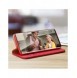 Dux Ducis Hivo Läder Flip Cover Plånbok i äkta läder för kort och dokument Samsung Galaxy S22 Ultra Red