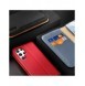 Dux Ducis Hivo Läder Flip Cover Plånbok i äkta läder för kort och dokument Samsung Galaxy S22 Ultra Red