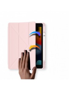 Dux Ducis Magi-fodral för iPad 10.2'' 2021/2020/2019 smart skal med stativ och förvaring för Apple Pencil rosa