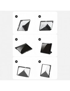 Dux Ducis Magi-fodral för iPad 10.2'' 2021/2020/2019 smart skal med stativ och förvaring för Apple Pencil rosa