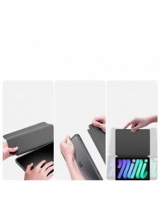 Dux Ducis Magi fodral för iPad mini 2021 smart skal med stativ och förvaring för Apple Pencil grå