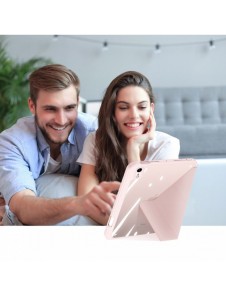 Dux Ducis Magi fodral för iPad mini 2021 smart skal med stativ och förvaring för Apple Pencil rosa