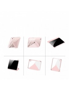 Dux Ducis Magi fodral för iPad mini 2021 smart skal med stativ och förvaring för Apple Pencil rosa