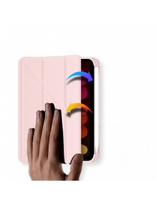 Dux Ducis Magi fodral för iPad mini 2021 smart skal med stativ och förvaring för Apple Pencil rosa