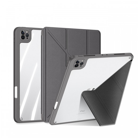 Dux Ducis Magi Fodral för iPad Pro 11'' 2022/2021/2020/2018 Smart Cover med ställ och förvaring för Apple Pencil Grey