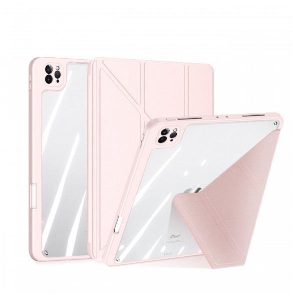 Dux Ducis Magi Fodral för iPad Pro 11'' 2022/2021/2020/2018 Smart Cover med ställ och förvaring för Apple Pencil Rosa