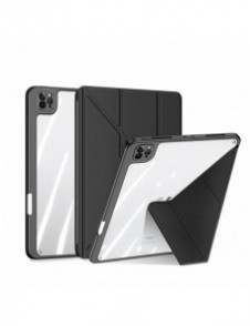 Dux Ducis Magi Fodral för iPad Pro 12,9'' 2021/2020/2018 Smart Cover Fodral med ställ och förvaring för Apple Pencil Svart