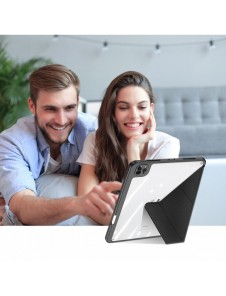 Dux Ducis Magi Fodral för iPad Pro 12,9'' 2021/2020/2018 Smart Cover Fodral med ställ och förvaring för Apple Pencil Svart