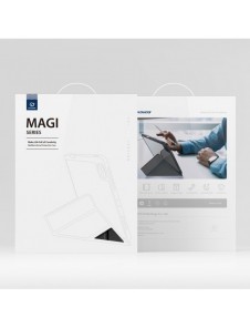 Dux Ducis Magi Fodral för iPad Pro 12,9'' 2021/2020/2018 Smart Cover Fodral med ställ och förvaring för Apple Pencil Svart