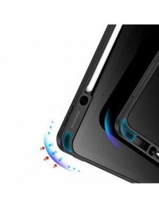 Dux Ducis Magi Fodral för iPad Pro 12,9'' 2021/2020/2018 Smart Cover Fodral med ställ och förvaring för Apple Pencil Svart