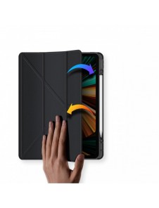 Dux Ducis Magi Fodral för iPad Pro 12,9'' 2021/2020/2018 Smart Cover Fodral med ställ och förvaring för Apple Pencil Svart