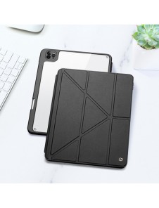 Dux Ducis Magi Fodral för iPad Pro 12,9'' 2021/2020/2018 Smart Cover Fodral med ställ och förvaring för Apple Pencil Svart