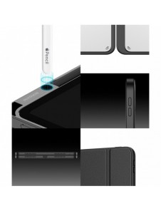 Dux Ducis Magi Fodral för iPad Pro 12,9'' 2021/2020/2018 Smart Cover Fodral med ställ och förvaring för Apple Pencil Svart
