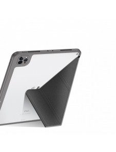 Dux Ducis Magi Fodral för iPad Pro 12,9 tum 2021/2020/2018 Smart Cover Fodral med ställ och förvaring för Apple Pencil Grey