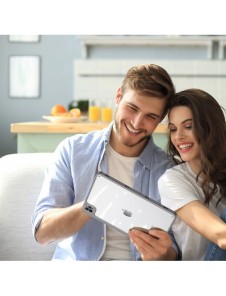 Dux Ducis Magi Fodral för iPad Pro 12,9 tum 2021/2020/2018 Smart Cover Fodral med ställ och förvaring för Apple Pencil Grey