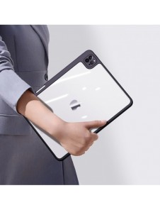 Dux Ducis Magi Fodral för iPad Pro 12,9 tum 2021/2020/2018 Smart Cover Fodral med ställ och förvaring för Apple Pencil Grey