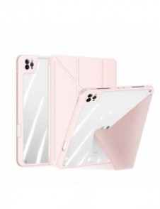 Dux Ducis Magi-fodral för iPad Pro 12.9'' 2021/2020/2018 smart skal med stativ och förvaring för Apple Pencil rosa