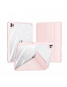 Dux Ducis Magi-fodral för iPad Pro 12.9'' 2021/2020/2018 smart skal med stativ och förvaring för Apple Pencil rosa