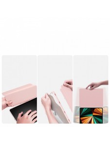 Dux Ducis Magi-fodral för iPad Pro 12.9'' 2021/2020/2018 smart skal med stativ och förvaring för Apple Pencil rosa