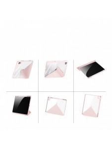 Dux Ducis Magi-fodral för iPad Pro 12.9'' 2021/2020/2018 smart skal med stativ och förvaring för Apple Pencil rosa
