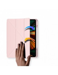 Dux Ducis Magi-fodral för iPad Pro 12.9'' 2021/2020/2018 smart skal med stativ och förvaring för Apple Pencil rosa