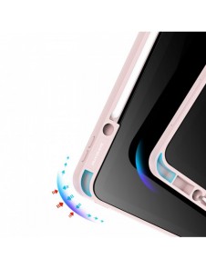 Dux Ducis Magi-fodral för iPad Pro 12.9'' 2021/2020/2018 smart skal med stativ och förvaring för Apple Pencil rosa