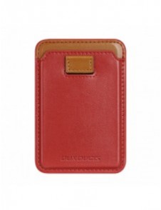 Dux Ducis Magnetic Leather Wallet magnetisk plånbok MagSafe för iPhone RFID blocker röd