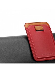 Dux Ducis Magnetic Leather Wallet magnetisk plånbok MagSafe för iPhone RFID blocker röd