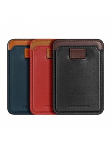 Dux Ducis Magnetic Leather Wallet magnetisk plånbok MagSafe för iPhone RFID blocker röd