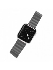 Dux Ducis Magnetrem Apple Watch Ultra Magnetic Armband Grå Orange Armband (Kedjeversion)