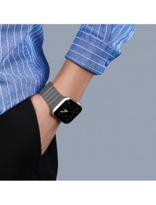 Dux Ducis Magnetrem Apple Watch Ultra Magnetic Armband Grå Orange Armband (Kedjeversion)