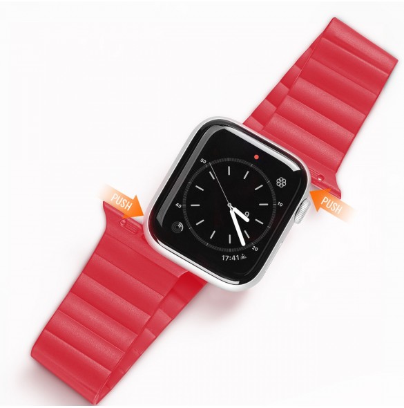 Dux Ducis Magnetrem Apple Watch Ultra Magnetic Armband Armband Röd (Kedjeversion)