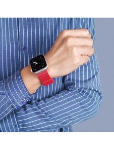 Dux Ducis Magnetrem Apple Watch Ultra Magnetic Armband Armband Röd (Kedjeversion)