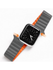 Dux Ducis Magnetic Strap Klockarmband 7/6/5/4/3/2 / SE (41/40 / 38mm) Magnetic Grey Orange (Kedjeversion)