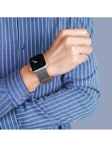 Dux Ducis Magnetic Strap Klockarmband 7/6/5/4/3/2 / SE (41/40 / 38mm) Magnetic Grey Orange (Kedjeversion)