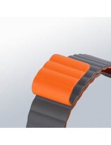 Dux Ducis Magnetic Strap Klockarmband 7/6/5/4/3/2 / SE (41/40 / 38mm) Magnetic Grey Orange (Kedjeversion)