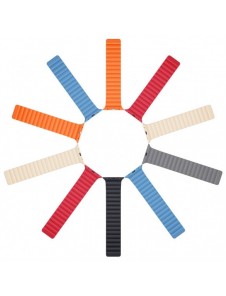 Dux Ducis Magnetic Strap Klockarmband 7/6/5/4/3/2 / SE (41/40 / 38mm) Magnetic Grey Orange (Kedjeversion)