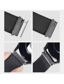 Dux Ducis Magnetarmband för Samsung Galaxy Watch / Huawei Watch / Honor Watch (20 mm band) Magnetiskt armband Silver (Milanes
