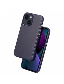 Dux Ducis Naples fodral för iPhone 13 läderfodral (MagSafe kompatibel) blå