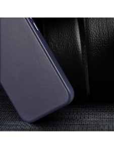 Dux Ducis Naples fodral för iPhone 13 läderfodral (MagSafe kompatibel) blå