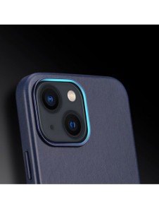 Dux Ducis Naples fodral för iPhone 13 läderfodral (MagSafe kompatibel) blå